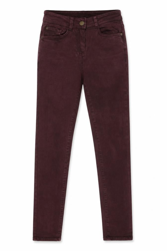Next Womens Red  Cotton Skinny Jeans Size 6 L29 in Slim Zip