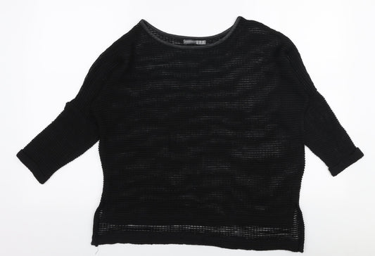 Atmosphere Womens Black Round Neck  Polyester Pullover Jumper Size 6