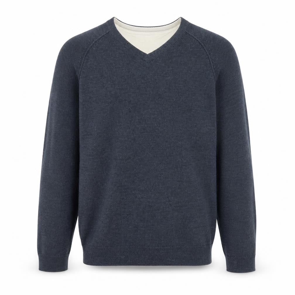 UrbanSpirit Mens Blue V-Neck  Acrylic Pullover Jumper Size M