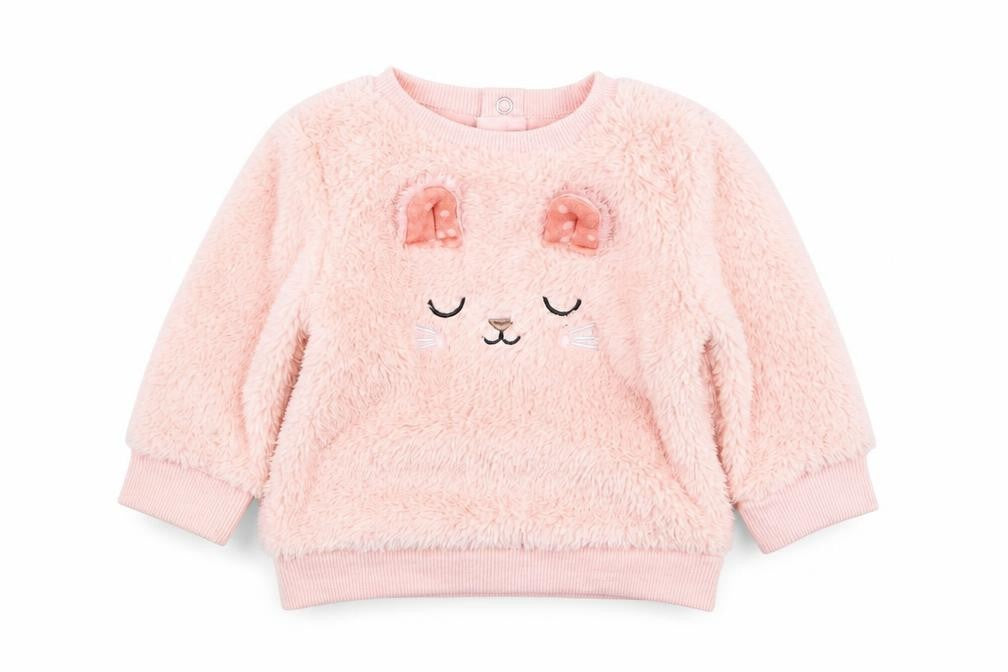 NEXT Girls Pink  Polyester Pullover Jumper Size 3-6 Months  Pullover - Rabbit