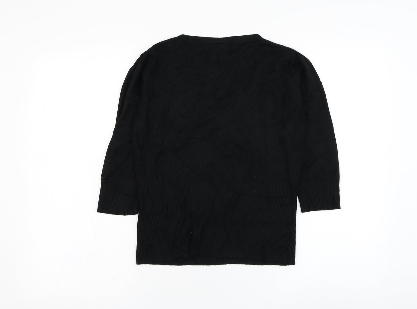 Principles Womens Black Round Neck  Viscose Pullover Jumper Size 12