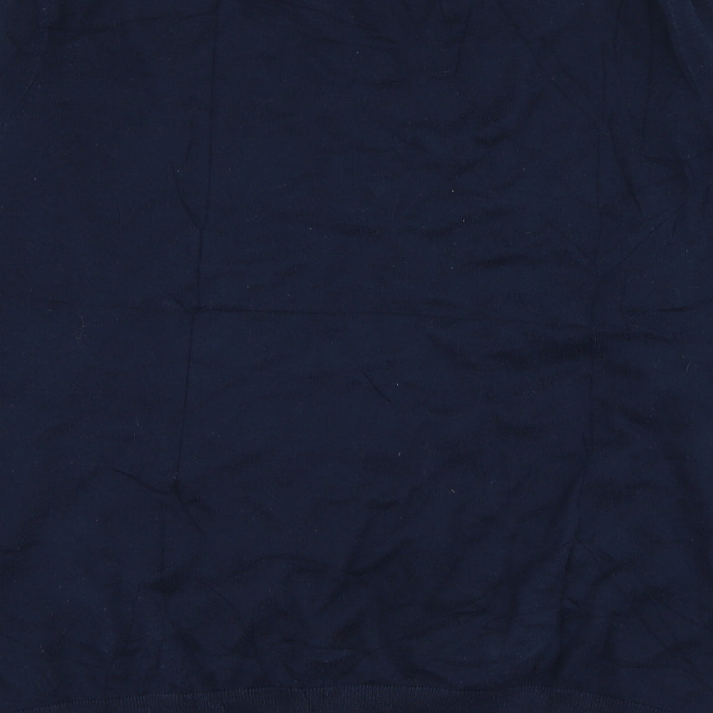 LFTMAN Mens Blue Round Neck  Cotton Pullover Jumper Size 2XL