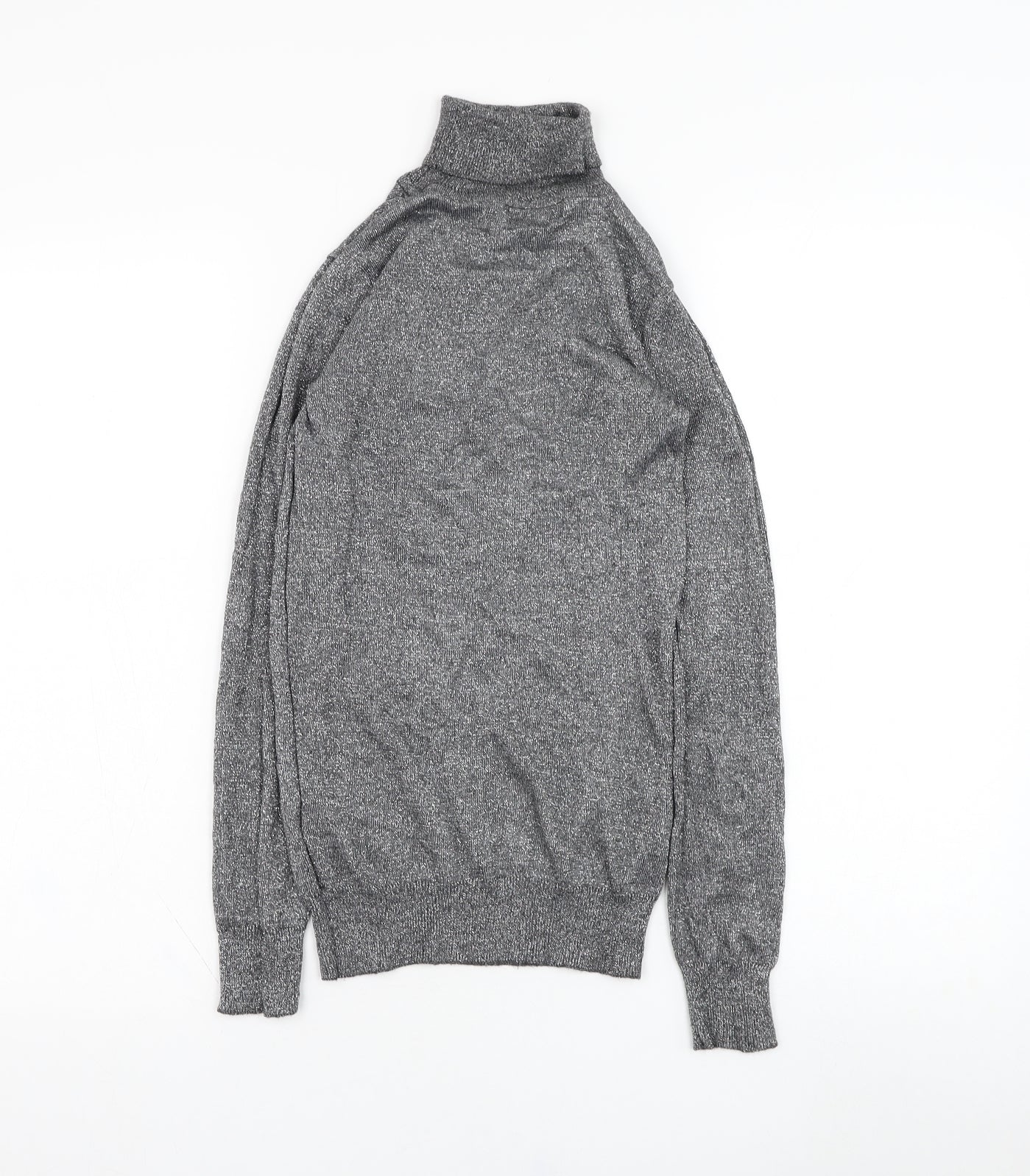 Atmosphere Womens Silver Roll Neck  Polyester Pullover Jumper Size 6