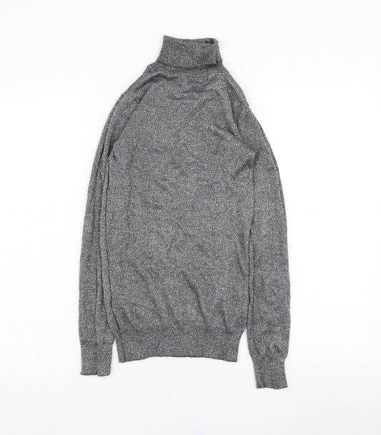 Atmosphere Womens Silver Roll Neck  Polyester Pullover Jumper Size 6