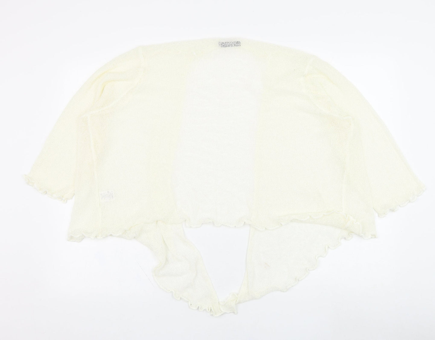Bonmarché Womens Ivory Square Neck  Acrylic Cardigan Jumper Size XL