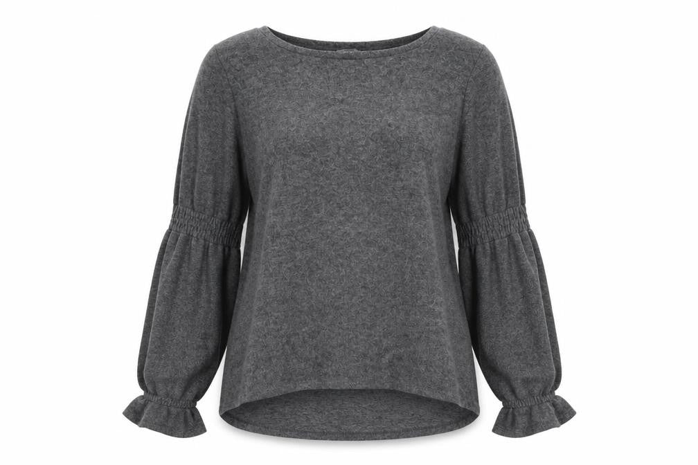 River Island Womens Grey Round Neck  Polyester Pullover Jumper Size 12