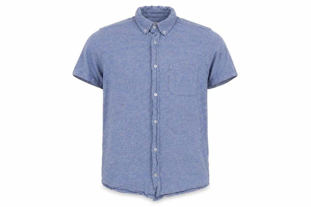 Dunnes Stores Mens Blue  Cotton  Button-Up Size S Collared