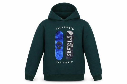 H&M Girls Green  Cotton Pullover Hoodie Size 12-13 Years