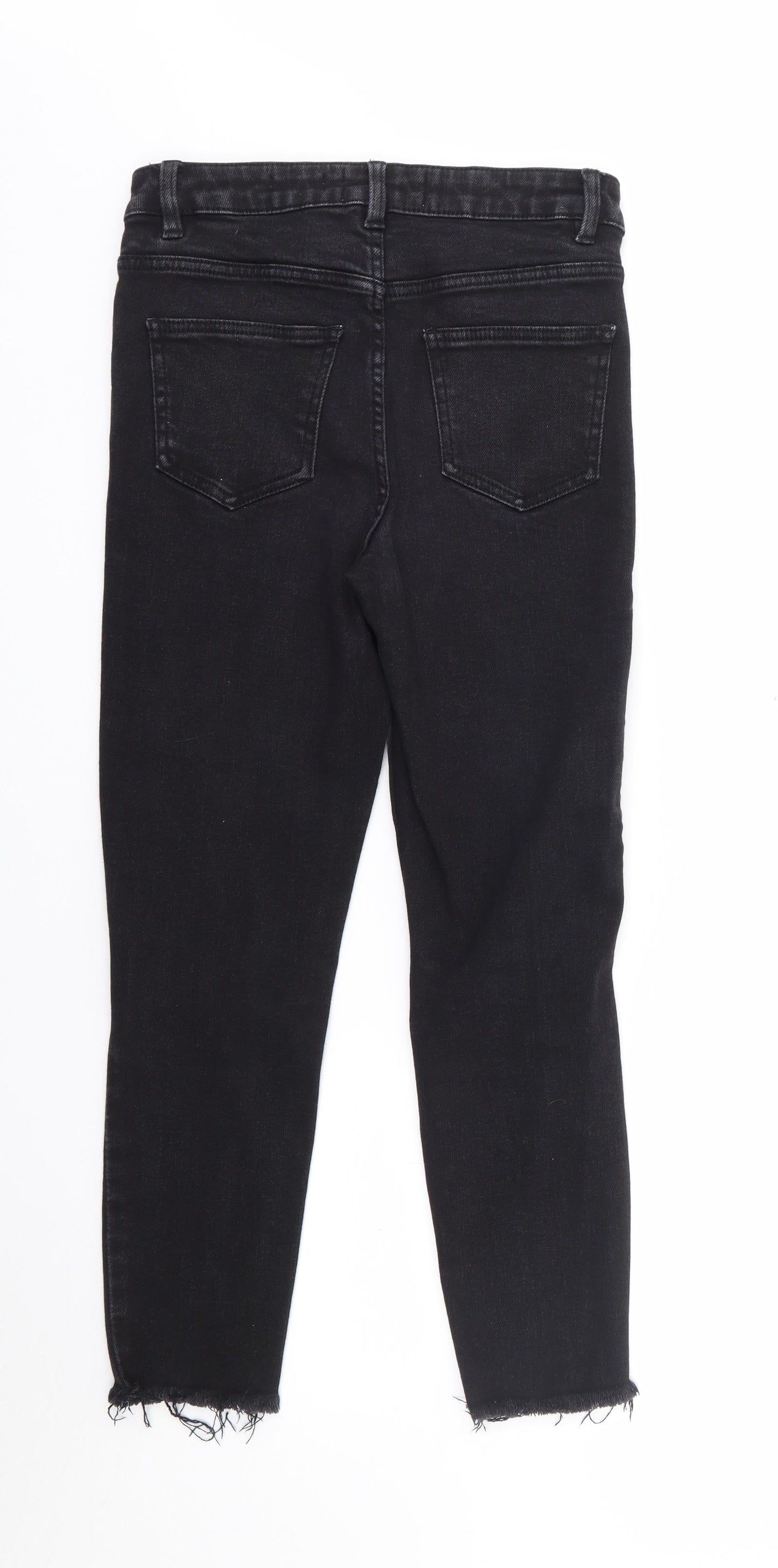 New Look Womens Black  Cotton Skinny Jeans Size 10 L25 in Extra-Slim Zip