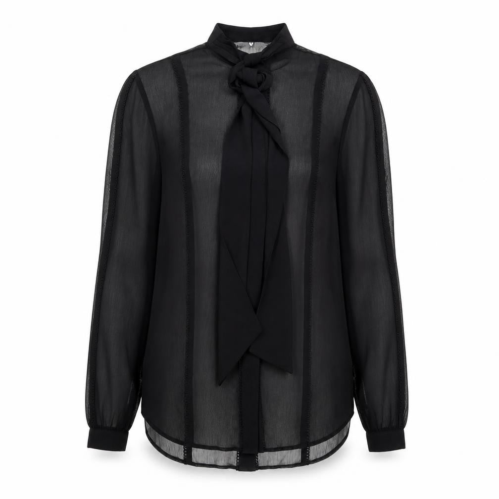V By Very Womens Black  Polyester Jersey Button-Up Size M Halter