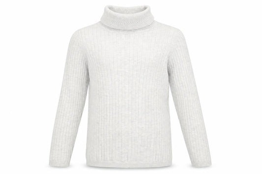 George Girls Grey Roll Neck  Cotton Pullover Jumper Size 10 Years