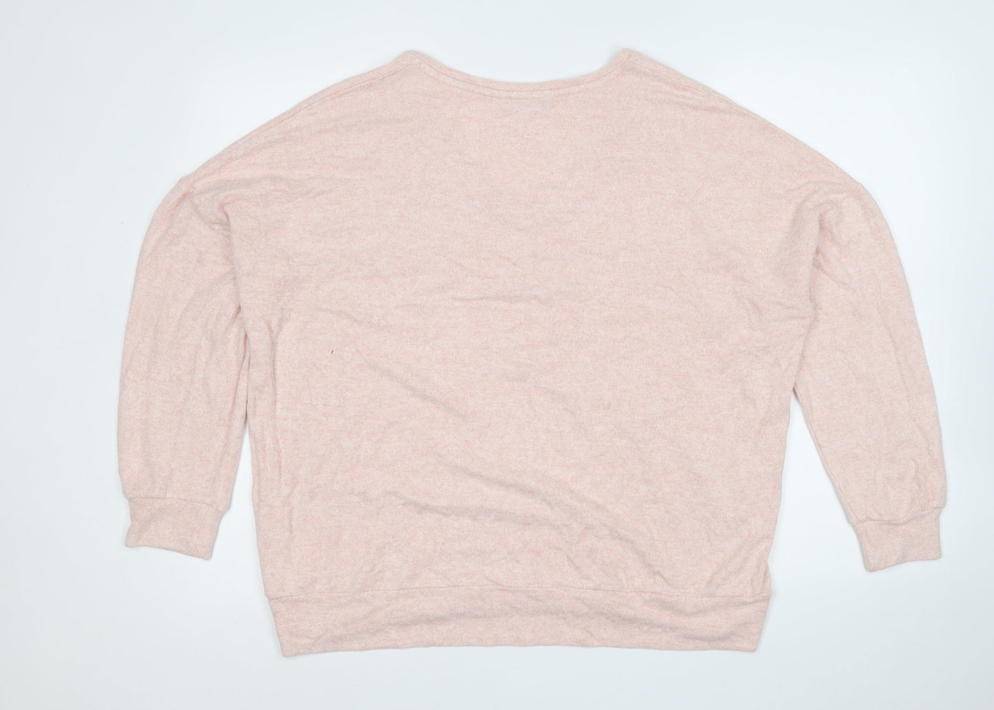 Wallis Womens Pink V-Neck  Viscose Pullover Jumper Size 12