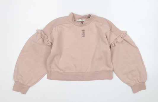 George Girls Pink  Cotton Pullover Sweatshirt Size 10-11 Years   - Kind