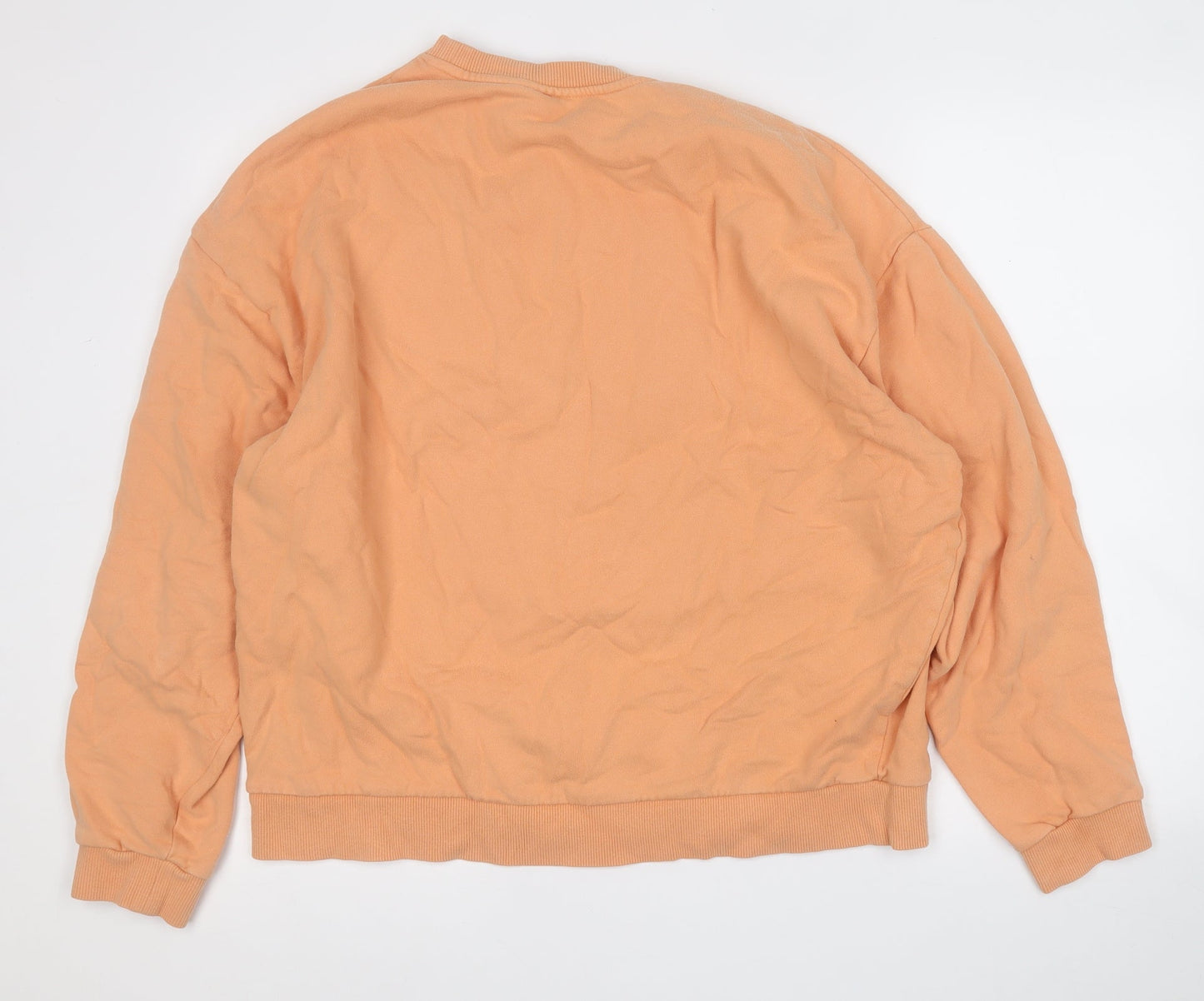 ASOS Mens Orange  Polyester Pullover Sweatshirt Size L