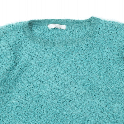 Preloved Red Herring Womens Green Round Neck  Polyester Pullover Jumper Size 14 - Detail