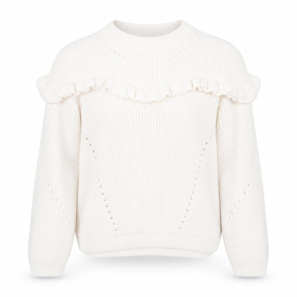 Per Una Womens White Round Neck  Acrylic Pullover Jumper Size 10