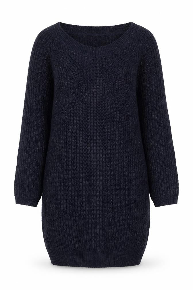 TU Womens Blue Round Neck  Acrylic Pullover Jumper Size 8