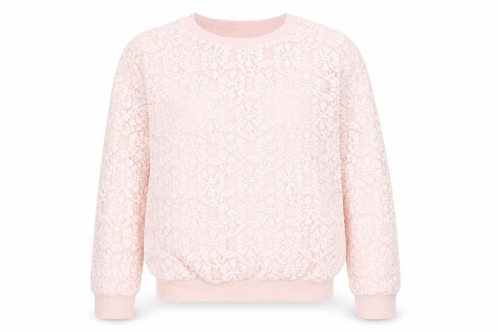 George Girls Pink  Polyester Pullover Sweatshirt Size 8-9 Years   - Small marks to cuff