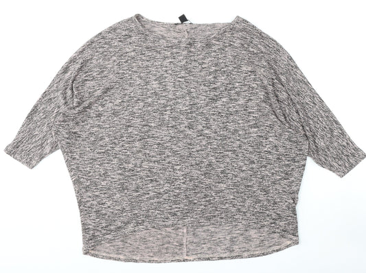 New Look Womens Pink Round Neck  Viscose Pullover Jumper Size L