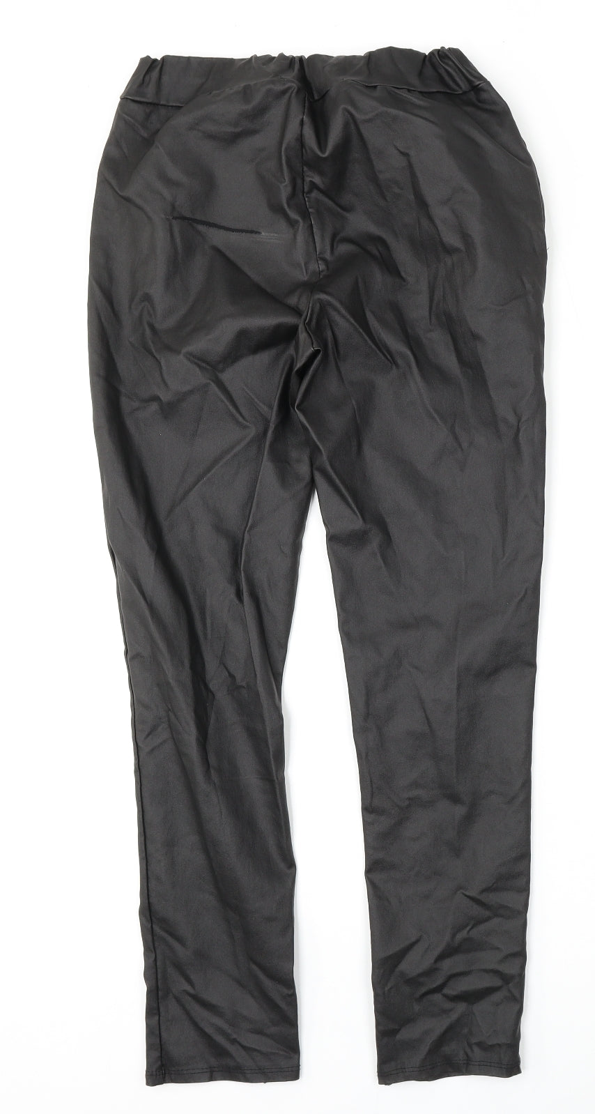 Preworn Womens Black  Viscose Trousers  Size 28 L28 in Regular