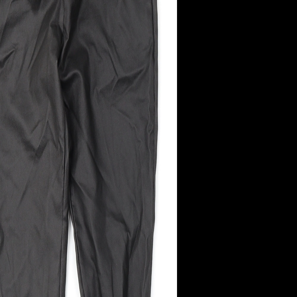 Preworn Womens Black  Viscose Trousers  Size 28 L28 in Regular