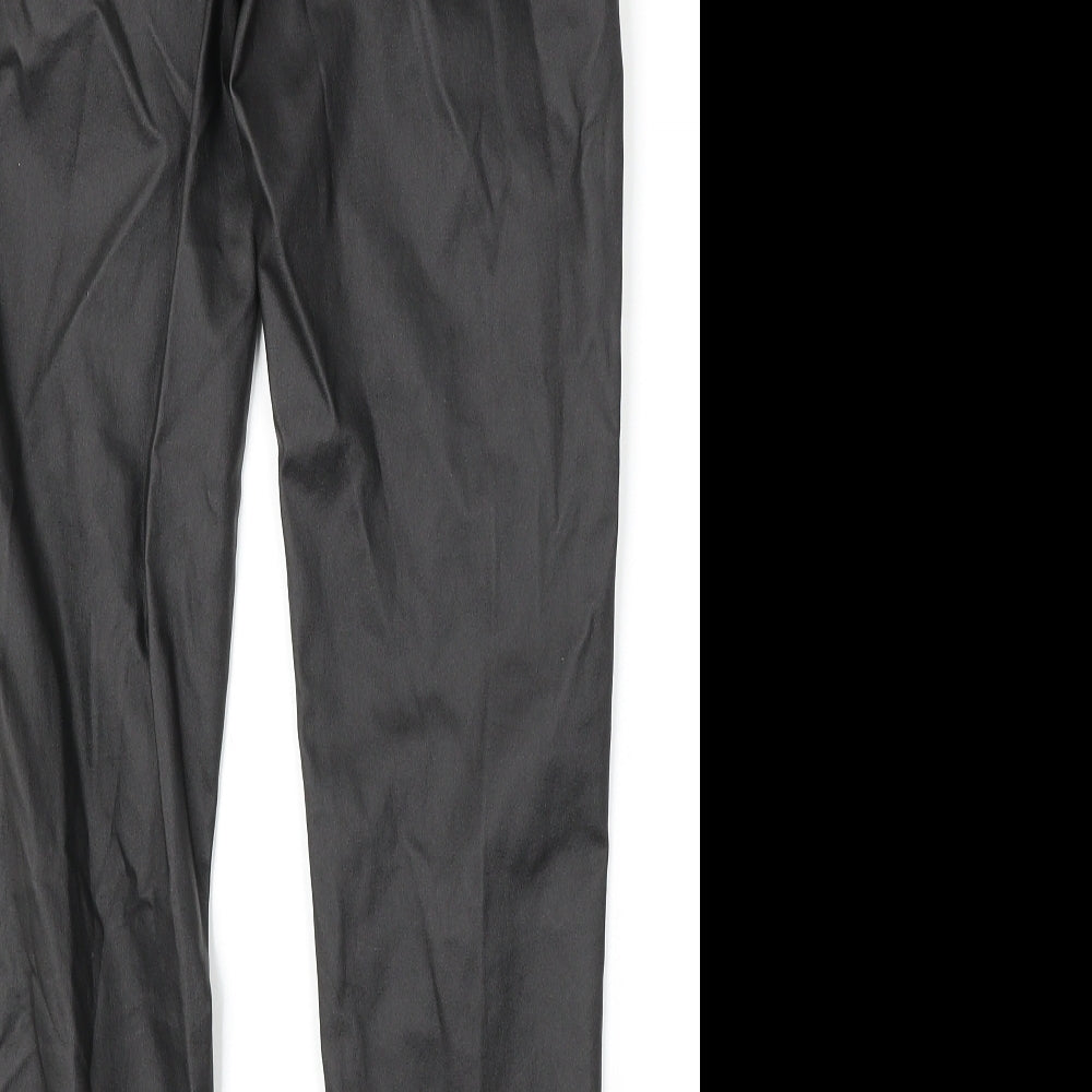 Preworn Womens Black  Viscose Trousers  Size 28 L28 in Regular
