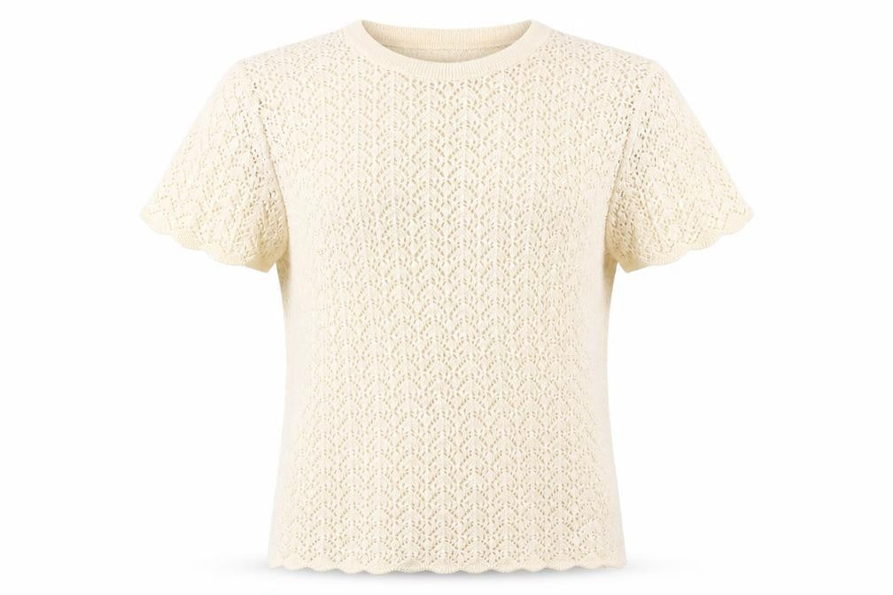 Hush Hush Womens Beige Round Neck  Polyester Pullover Jumper Size M