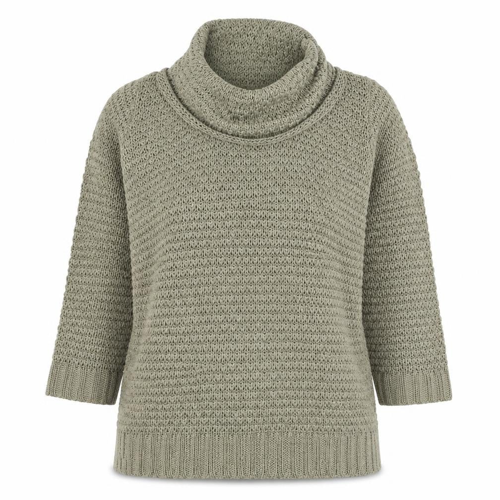 Platinum Womens Beige Roll Neck  Acrylic Pullover Jumper Size S