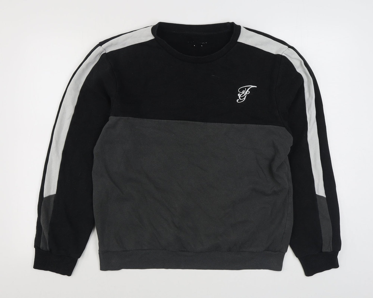 Studio Retail Mens Black  Cotton Pullover Sweatshirt Size M