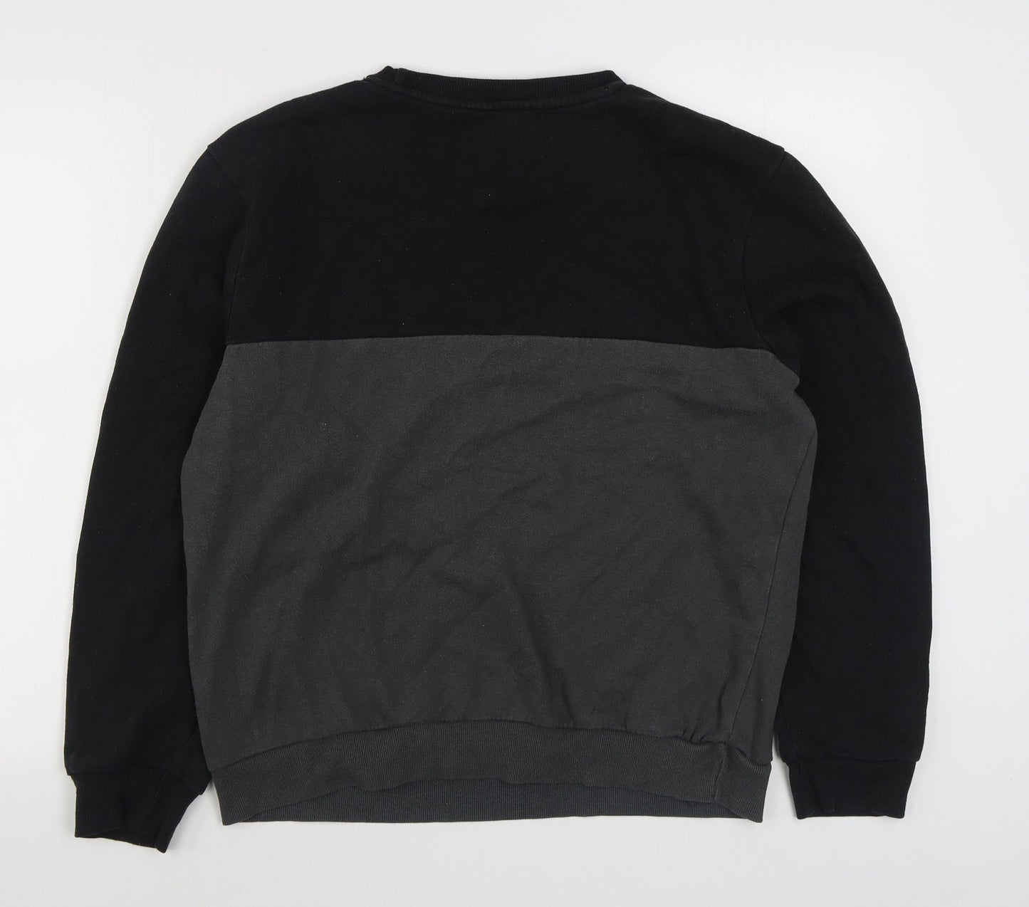 Studio Retail Mens Black  Cotton Pullover Sweatshirt Size M