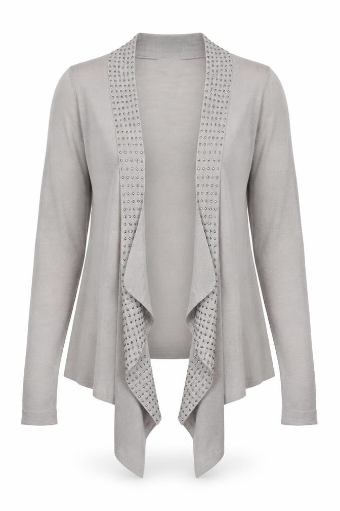 Garfield & Marks Womens Beige V-Neck  Acrylic Cardigan Jumper Size 14