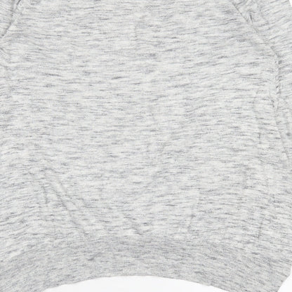 Zara Womens Grey V-Neck  Polyester Pullover Jumper Size M