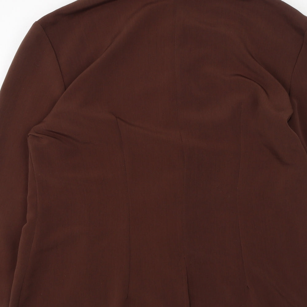 aygin Womens Brown V-Neck  Polyester Cardigan Jumper Size M
