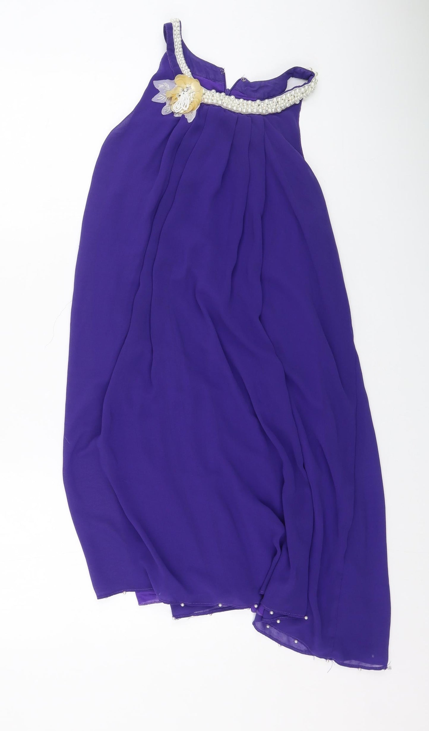 jumpo Womens Purple  Polyester Shift  Size M  Round Neck