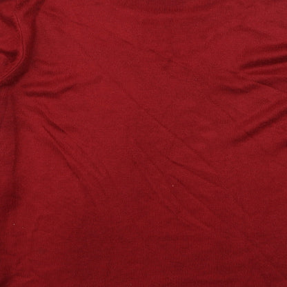 Berkertex Womens Red Round Neck  Acrylic Pullover Jumper Size 14