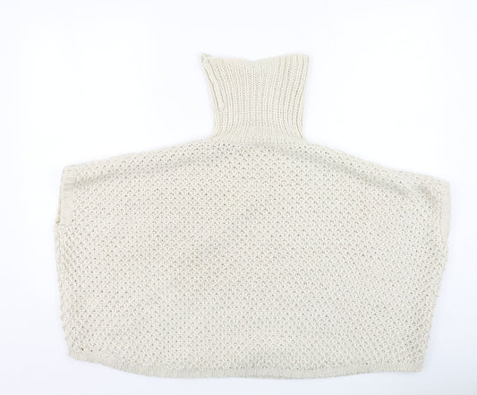 Primark  Girls Ivory High Neck  Acrylic Pullover Jumper Size 10-11 Years