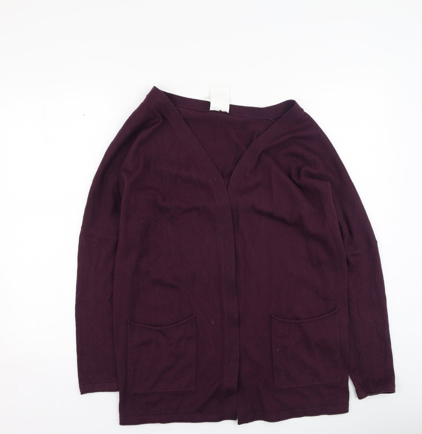 thought Womens Purple V-Neck  Cotton Full Zip Jumper Size 10