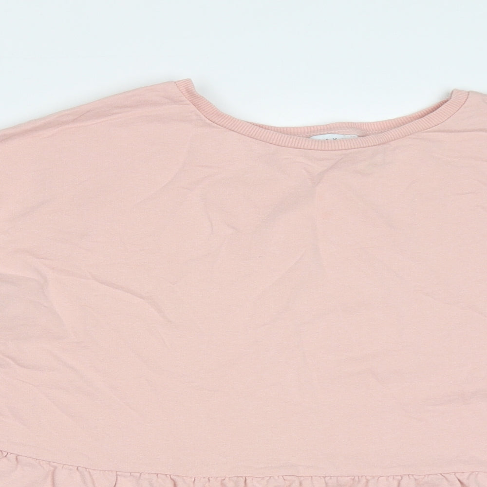 Matalan Womens Pink  Cotton Pullover Sweatshirt Size M