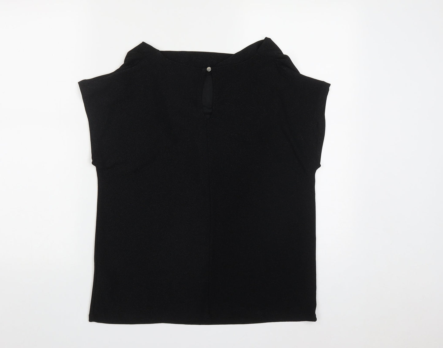 b.young Womens Black  Polyamide Basic T-Shirt Size S Cowl Neck