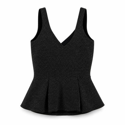 River Island Womens Black  Polyester Basic Tank Size 8 V-Neck
