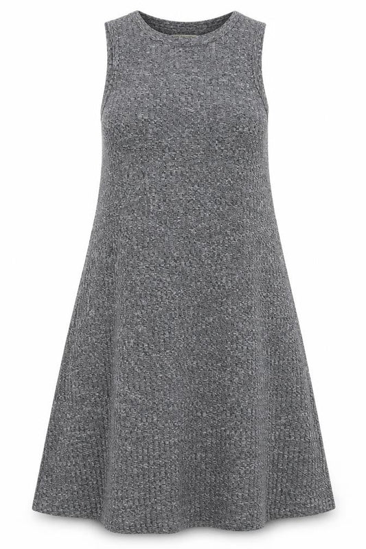 Innocence Womens Grey  Polyester Tank Dress  Size 8  Round Neck Pullover