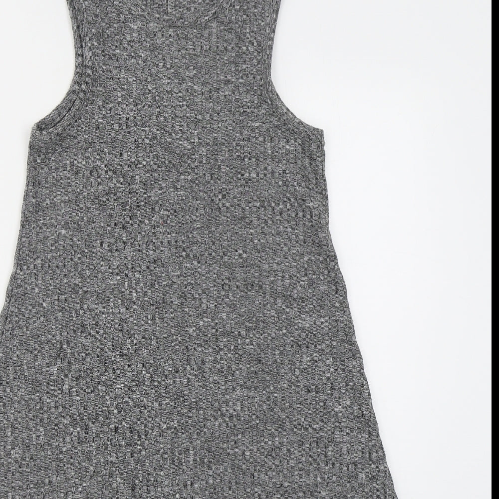 Innocence Womens Grey  Polyester Tank Dress  Size 8  Round Neck Pullover