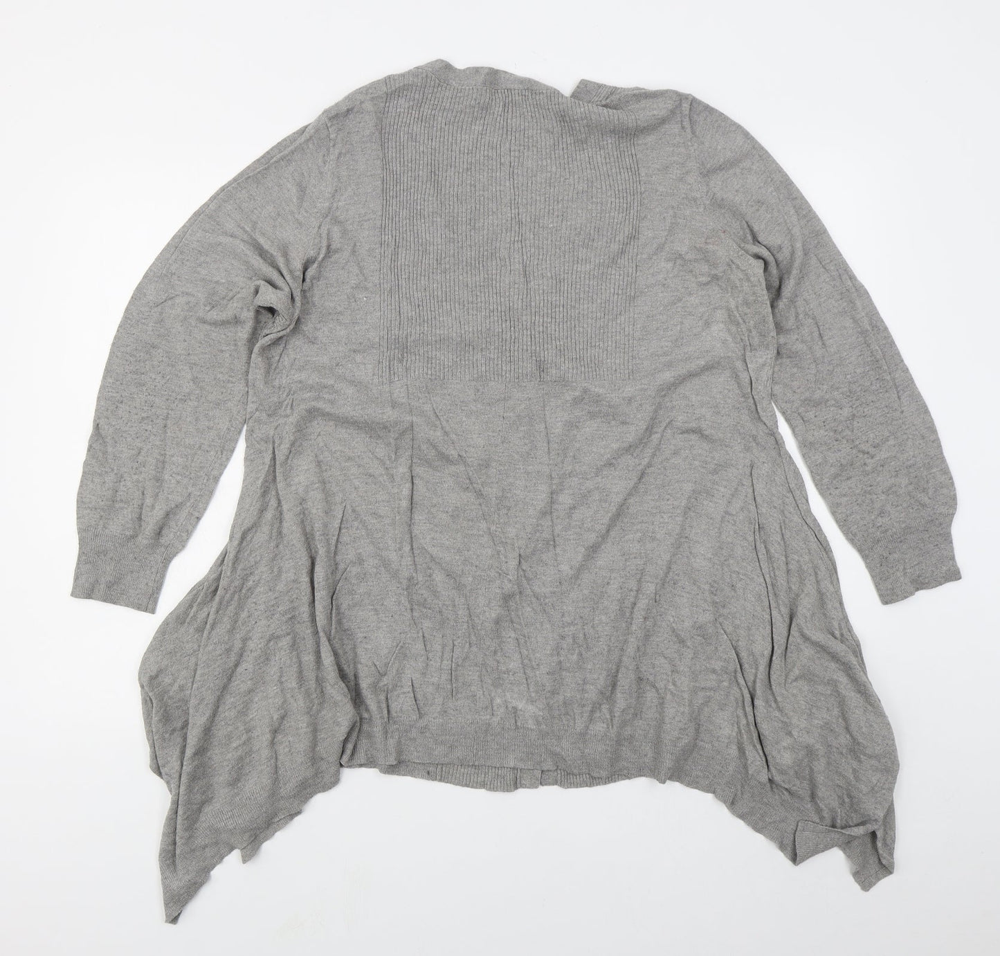 Marks and Spencer Womens Grey V-Neck  Viscose Cardigan Jumper Size 20