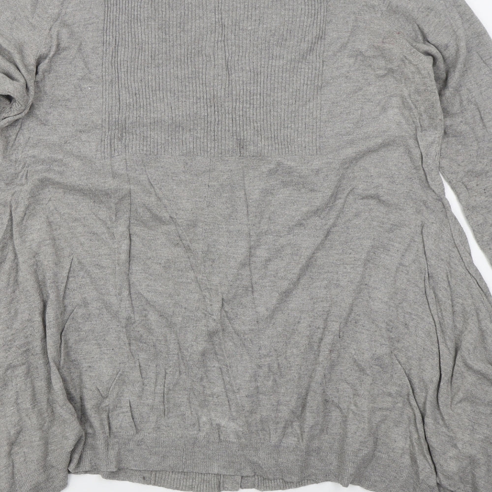 Marks and Spencer Womens Grey V-Neck  Viscose Cardigan Jumper Size 20