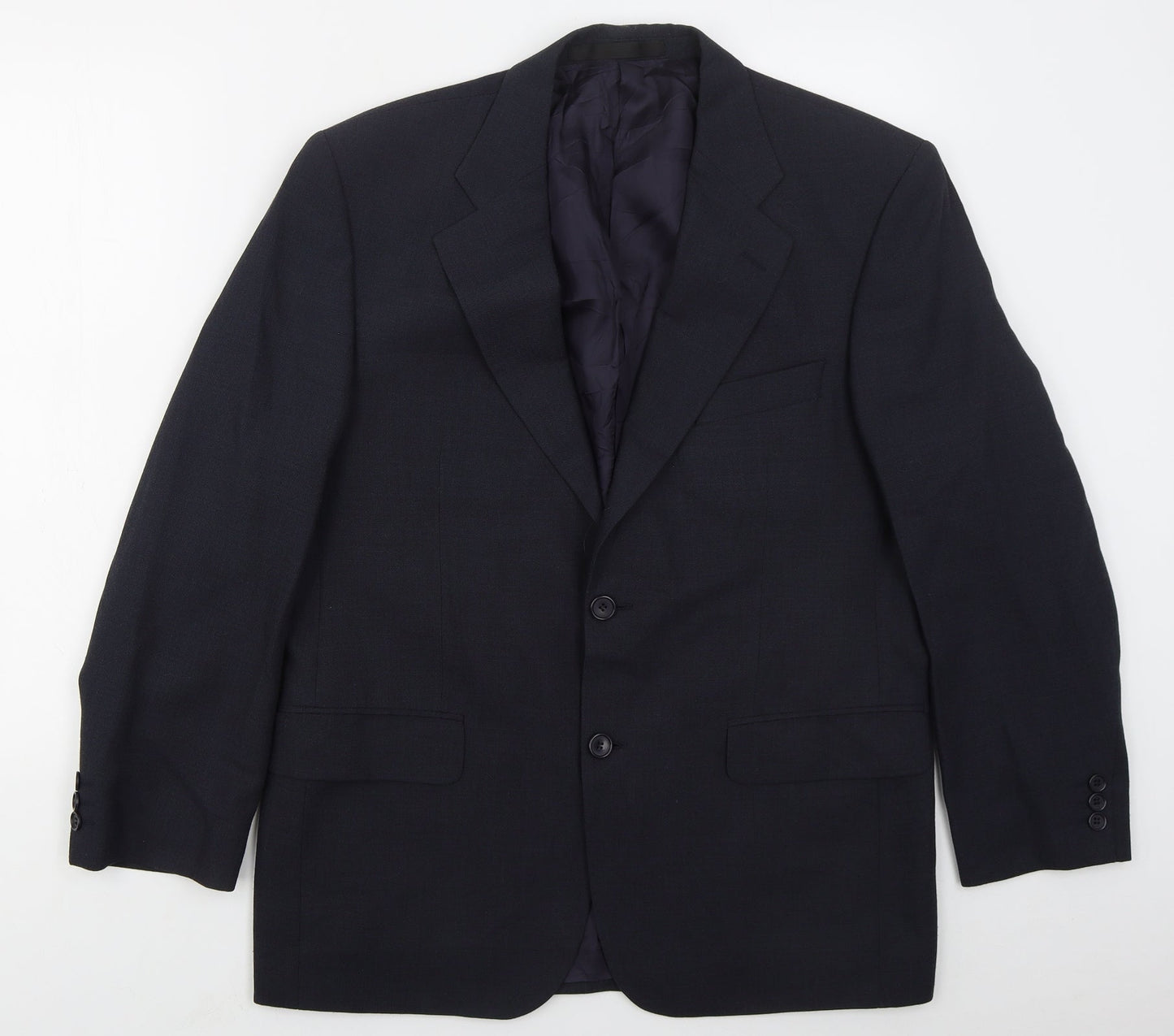 Marks and Spencer Mens Blue  Wool Jacket Suit Jacket Size 40