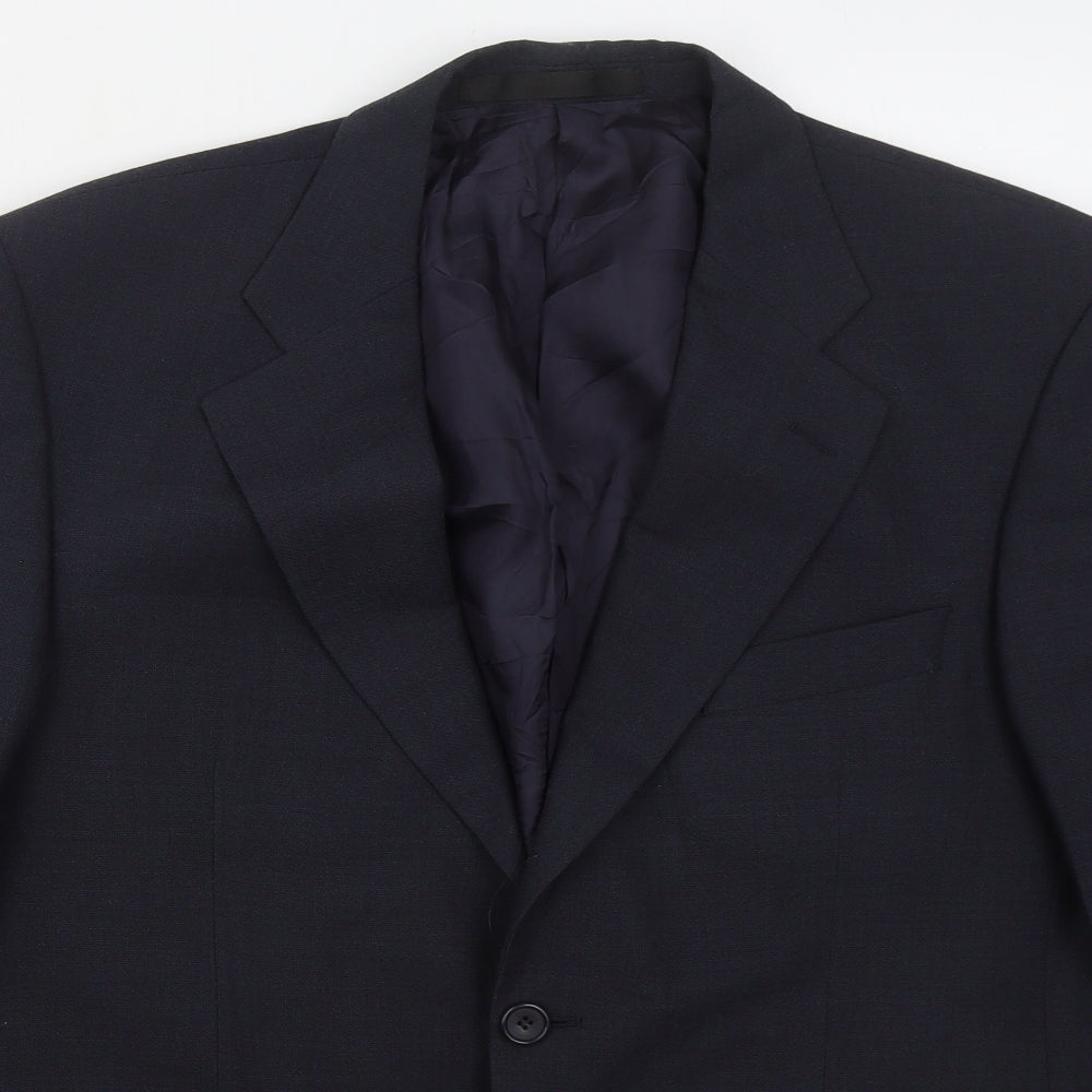 Marks and Spencer Mens Blue  Wool Jacket Suit Jacket Size 40