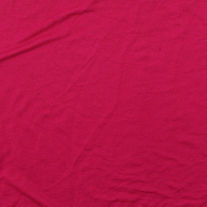 Marks & Spencer Womens Pink Crew Neck  Acrylic Pullover Jumper Size 12