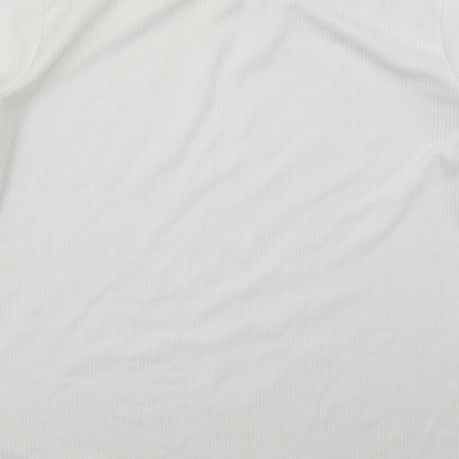 Preloved Savior Womens White  Polyester Basic T-Shirt Size L Crew Neck - Label