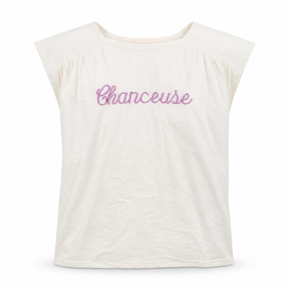 Emi Jo Womens White  Cotton Basic T-Shirt Size S Round Neck - Chanceuse