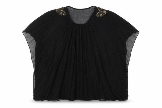 River Island Womens Black  Polyester Basic Blouse Size 10 Round Neck